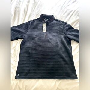 Adidas DWR Water Repellent 1/4 zip pullover Medium Black